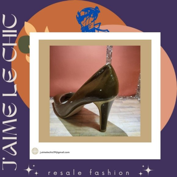 Moda Spana Peep-Toe Pumps with Design Coloured Heels- Never Worn with Box - Picture 4 of 5